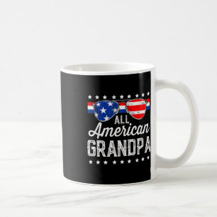 American Grandpa 4th Of July Usa Sungles Mens Gift Coffee Mug