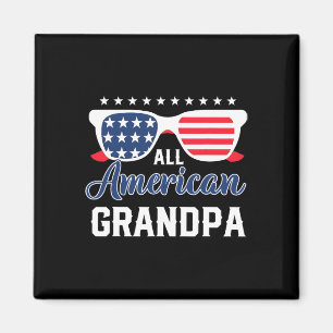 American Grandpa 4th Of July Usa Sungles Mens Gift Magnet