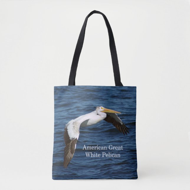 American Great White Pelican all over tote bag (Front)