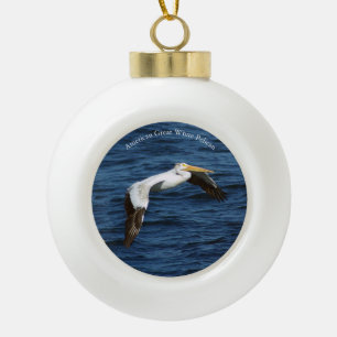 American Great White Pelican ornament