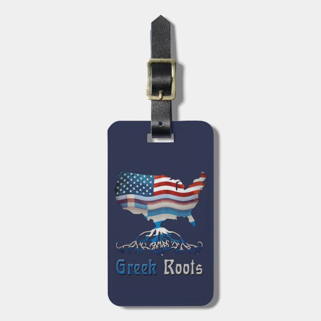 American Greek Roots Luggage Tag Template (Front Vertical)