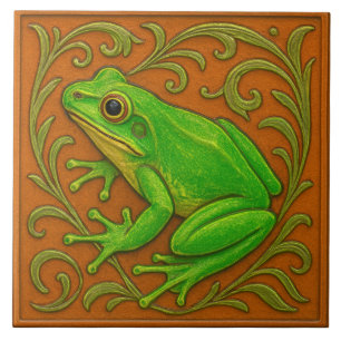 American Green Tree Frog - Ceramic Tile