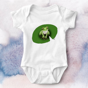 American Green Tree Frog Lily Pad Baby Bodysuit