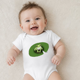 American Green Tree Frog Lily Pad Baby Bodysuit