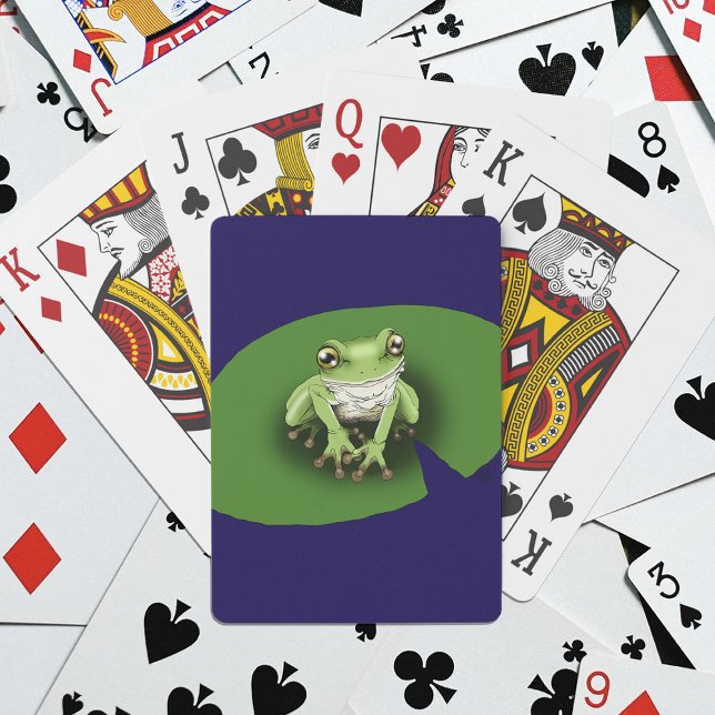 American Green Tree Frog Lily Pad Playing Cards (Creator Uploaded)