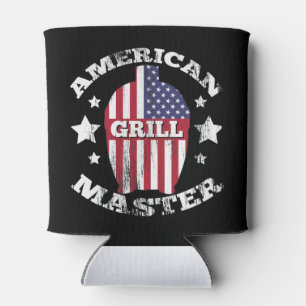 American Grill Master USA Flag BBQ Can Cooler