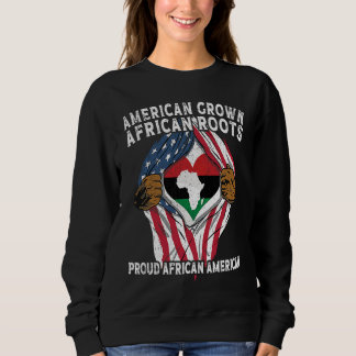American Grown African Roots USA African Flag Patr Sweatshirt