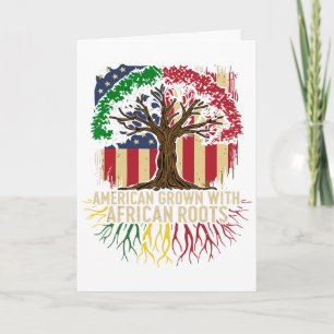 American Grown African Usa Flag Black History Mont Card
