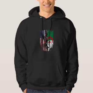 American Grown Algerian Roots USA Algeria Flag Hoodie