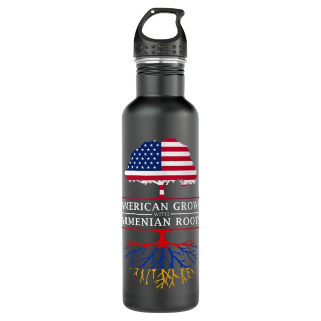 American Grown Armenian Roots Armenia Premium  710 Ml Water Bottle (Front)