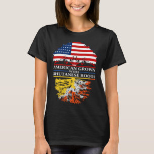 American Grown Bhutanese Roots Bhutan Asian Family T-Shirt