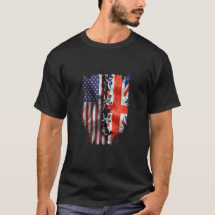 American Grown British Roots USA United Kingdom Fl T-Shirt