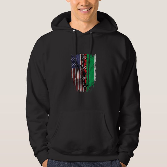 American Grown Bulgarian Roots USA Bulgaria Flag Hoodie (Front)