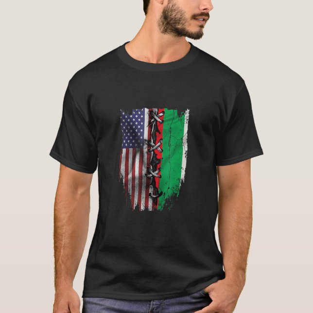 American Grown Bulgarian Roots USA Bulgaria Flag T-Shirt (Front)
