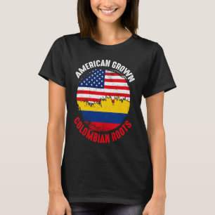 American Grown Colombian Roots Vintage Flags for M T-Shirt