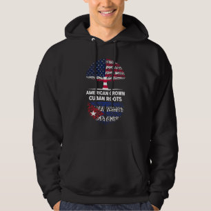 American Grown Cuban Roots USA Cuba Ancestry Hoodie