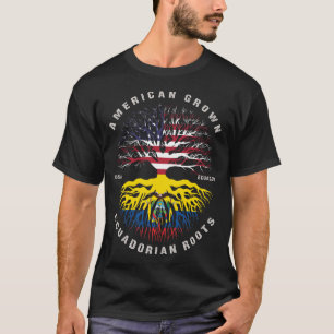 American Grown Ecuadorian Roots Ecuador Flag T-Shirt