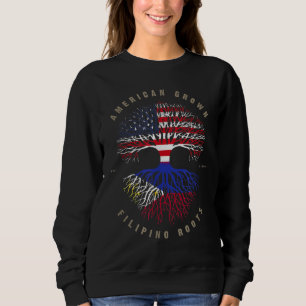American Grown Filipino Roots Philippines Flag Sweatshirt