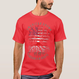 American Grown Hungarian Roots USA Hungary Flag He T-Shirt