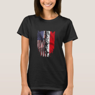 American Grown Indonesian Roots USA Indonesia Flag T-Shirt