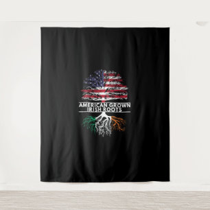 American Grown Irish Roots Flag Ireland ST. PATRIC Tapestry
