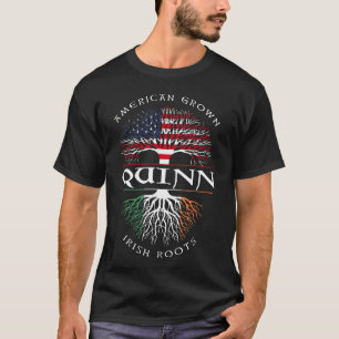 American Grown Irish Roots QUINN Irish Name T-Shirt