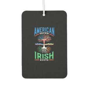 American Grown Irish Roots St. Patricks Day Green Car Air Freshener