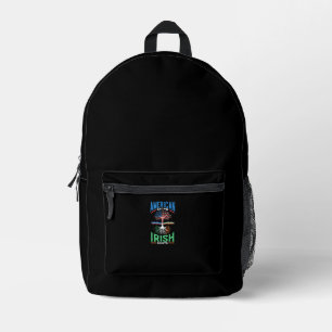 American Grown Irish Roots St. Patricks Day Green Printed Backpack