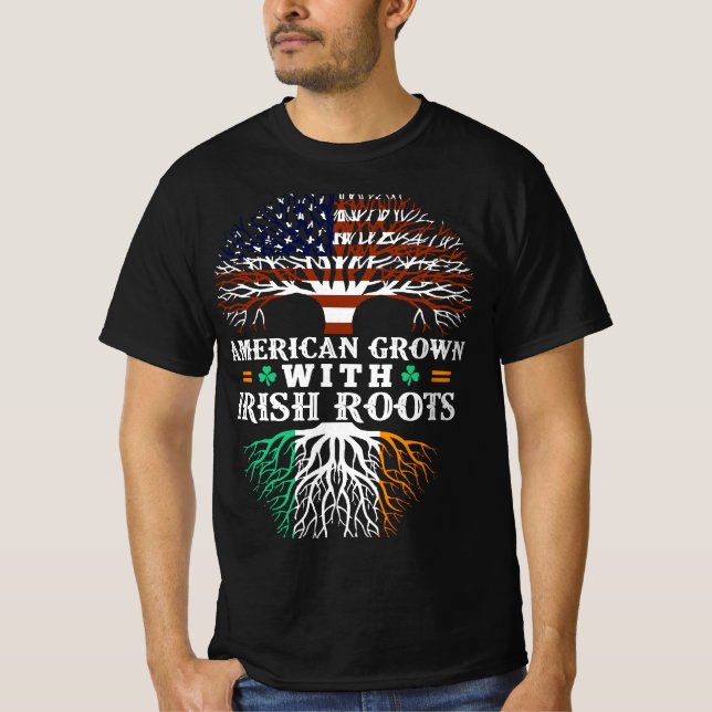 American Grown Irish Roots T-Shirt (Front)