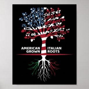 American Grown Italian Roots 4th Of July  Poster