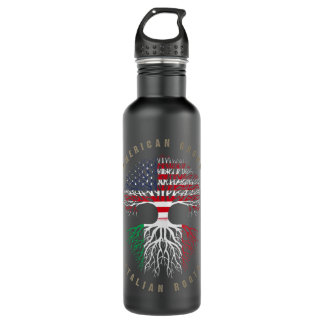 American Grown Italian Roots Italy Flag 710 Ml Water Bottle