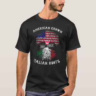 American Grown Italian Roots Italy Flag Pride Cool T-Shirt