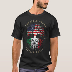 American Grown Italian Roots Italy Flag T-Shirt