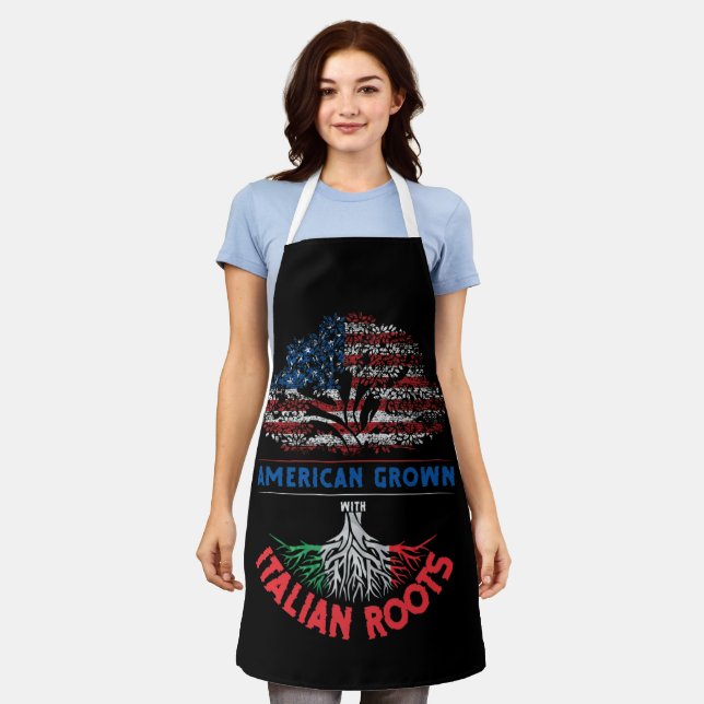 American Grown  Italian Roots USA Flag Venezuela Apron (Worn)