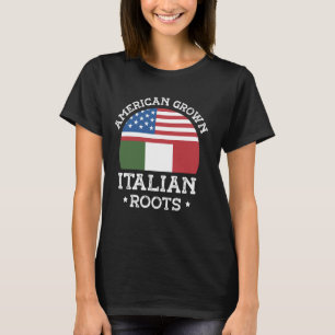 American Grown Italian Roots Usa Italy Italian Ame T-Shirt