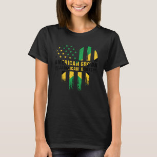 American Grown Jamaican Roots Jamaica Flag For Men T-Shirt