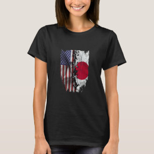 American Grown Japanese Roots USA Japan Flag T-Shirt