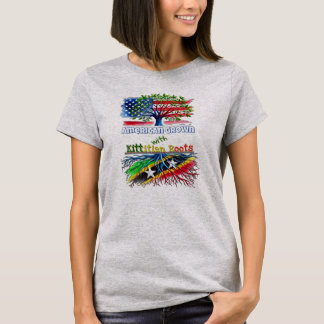 American Grown - Kittitian Roots Womens  T-Shirt