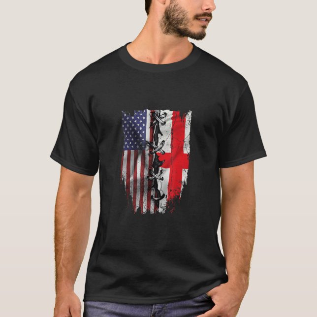 American Grown Latvian Roots USA Latvia Flag T-Shirt (Front)