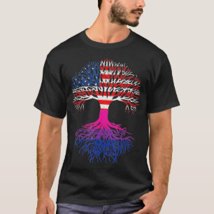 American Grown LGBTQ Bisexual Roots Pride Flag All T-Shirt
