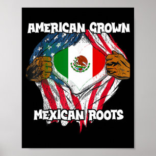American Grown Mexican Roots Mexico Country Lover Poster