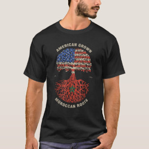 American Grown Moroccan Roots Morocco Flag T-Shirt