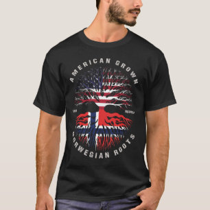 American Grown Norwegian Roots Norway Flag T-Shirt