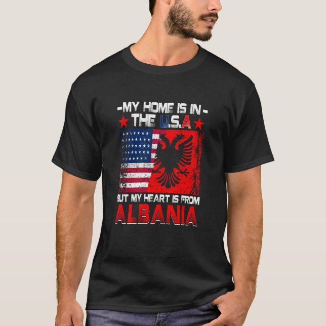 American Grown Patriot Albanian American from Alba T-Shirt (Front)