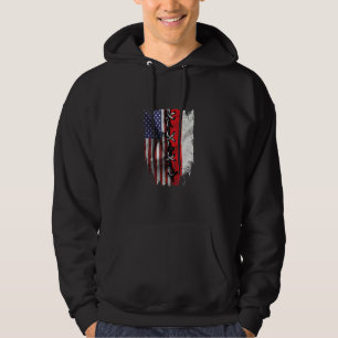 American Grown Polish Roots USA Poland Flag Hoodie