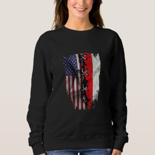 American Grown Polish Roots USA Poland Flag Sweatshirt