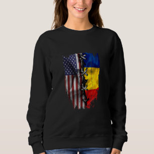 American Grown Romanian Roots USA Romania Flag Sweatshirt