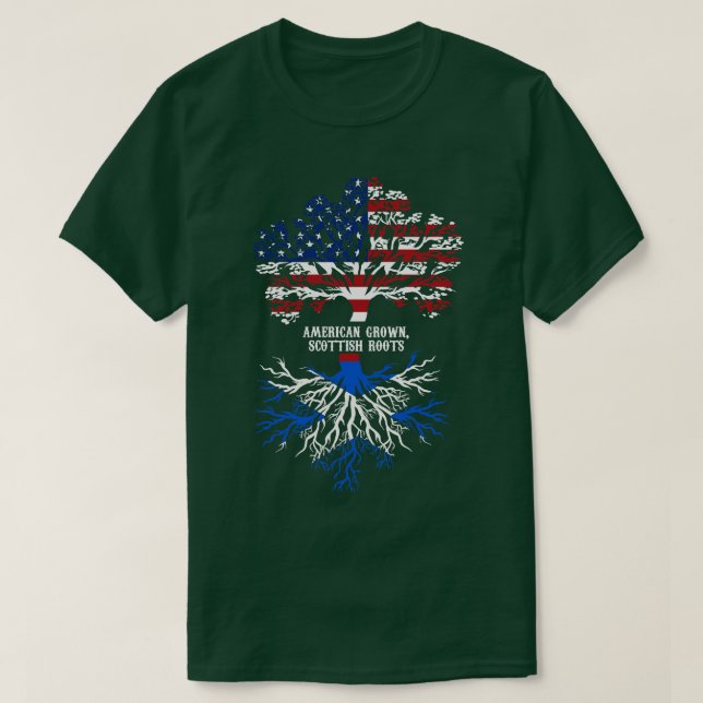 American Grown Scottish Roots T-Shirt (Design Front)