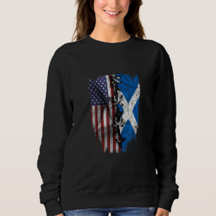 American Grown Scottish Roots USA Scotland Flag Sweatshirt