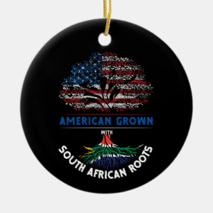 American Grown  South African Roots Flag Venezuela Ceramic Ornament